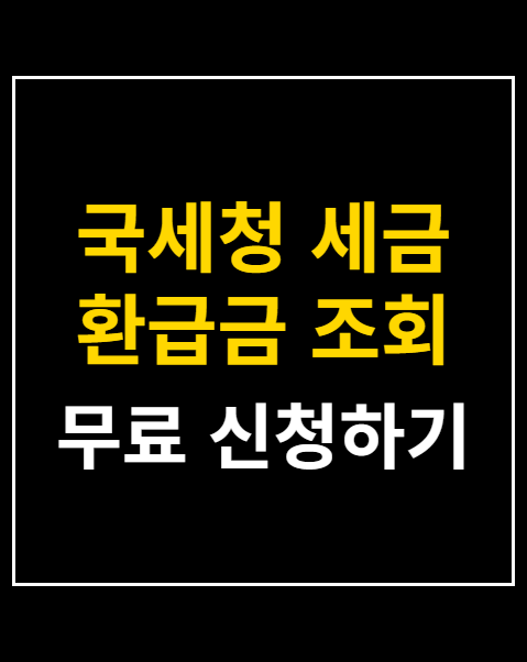 국세청 세금 환급금 조회