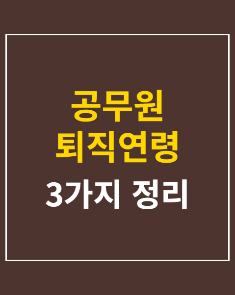 공무원 퇴직연령 연장 3가지 쟁점 정리