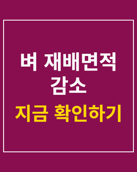 벼 재배면적 감소