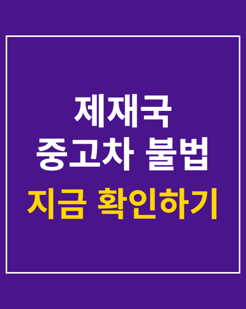 제재국 중고차 불법 수출