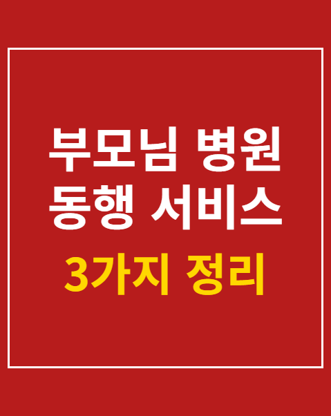 부모님 병원 동행 서비스