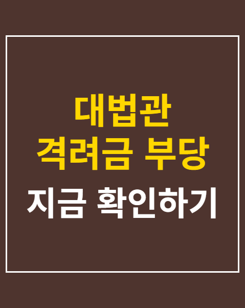 대법관 격려금 부당 지급