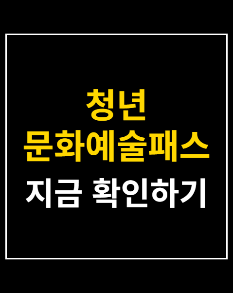 청년 문화예술패스 사용방법