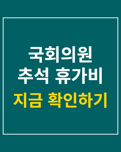 국회의원 추석 휴가비