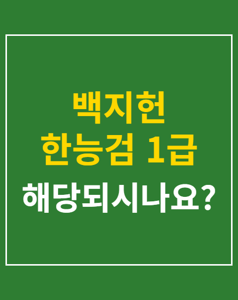 백지헌 한능검 1급