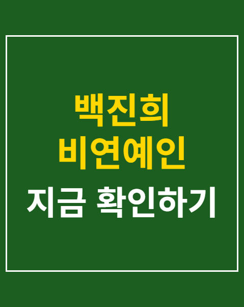 백진희 비연예인 결혼