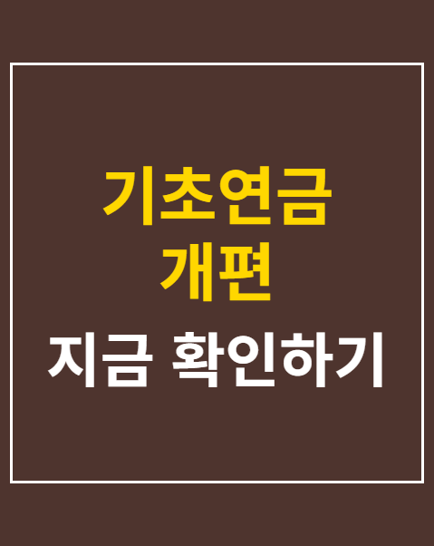 기초연금 개편