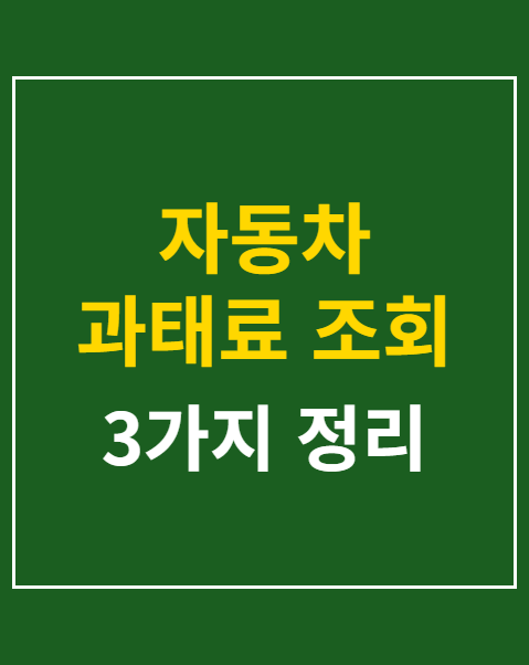 자동차 과태료 조회