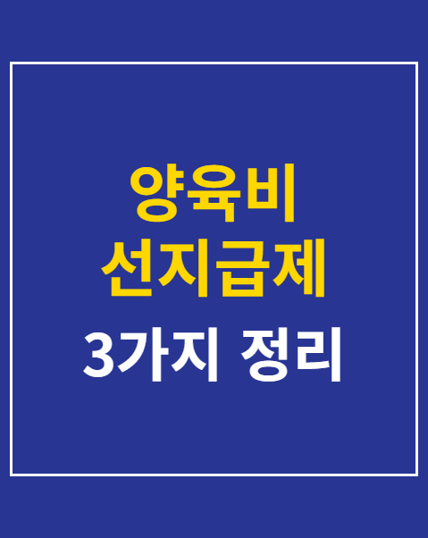 양육비 선지급제 상관없 신청