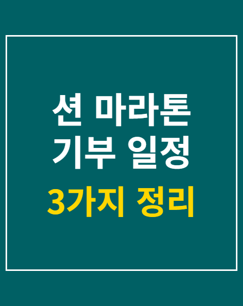 션 마라톤 기부 일정