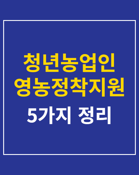 청년농업인 영농정착지원금
