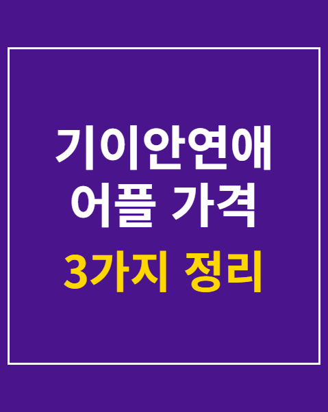 기이안연애 어플 가격