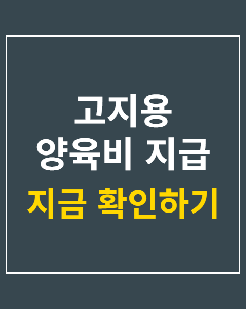 고지용 양육비 지급