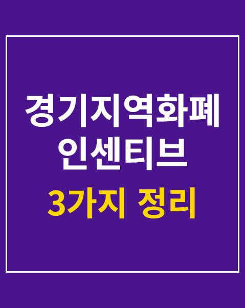 경기지역화폐 인센티브 지급 한도 및 시군별 혜택 비교