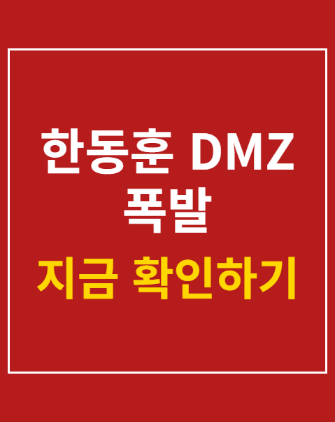 한동훈 DMZ 폭발