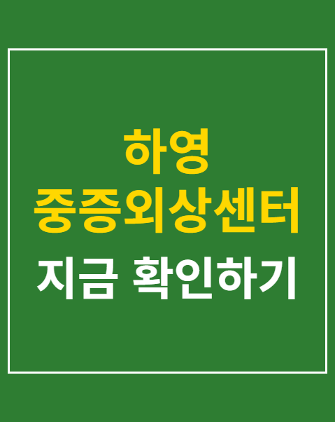 하영 중증외상센터 하차