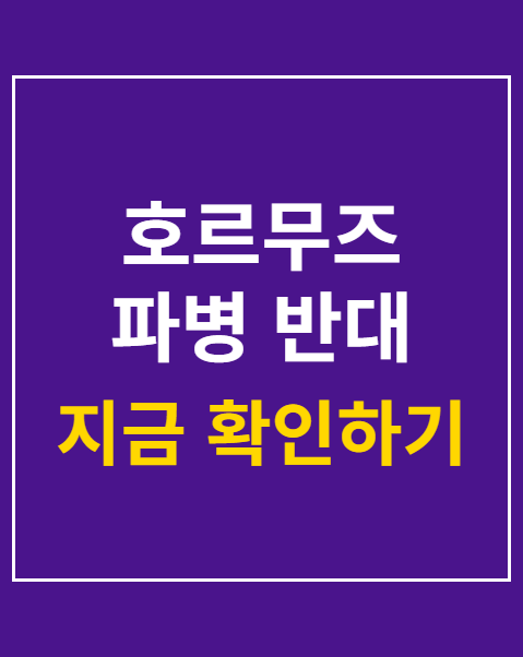 호르무즈 파병 반대