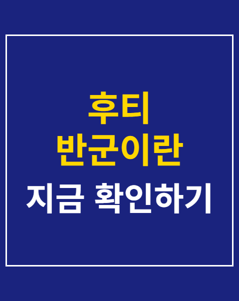 후티 반군이란