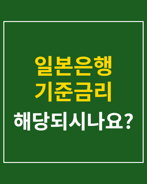 일본은행 기준금리 인상