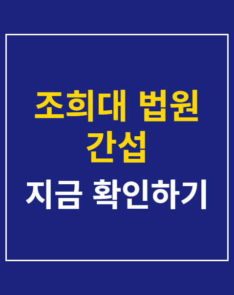조희대 법원 간섭