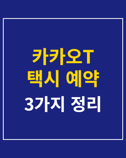 카카오T 택시 예약 호출