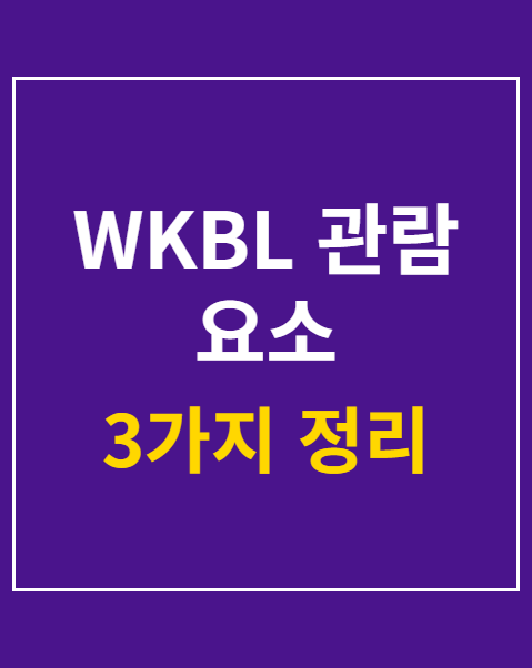 WKBL 경기장 주차