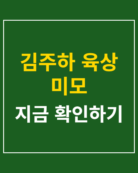 김주하 육상 미모