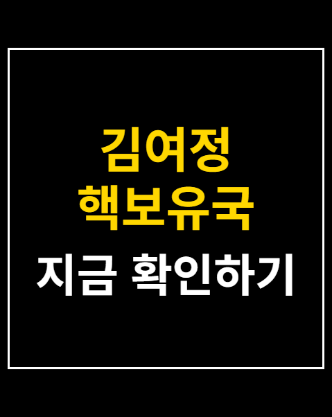 김여정 핵보유국
