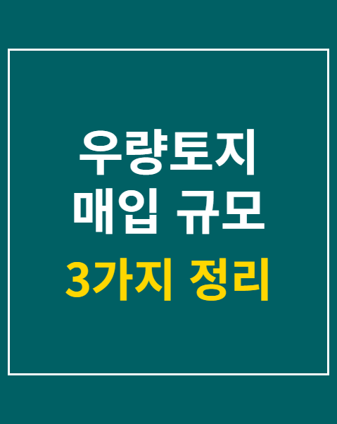 우량토지 매입 규모 접수
