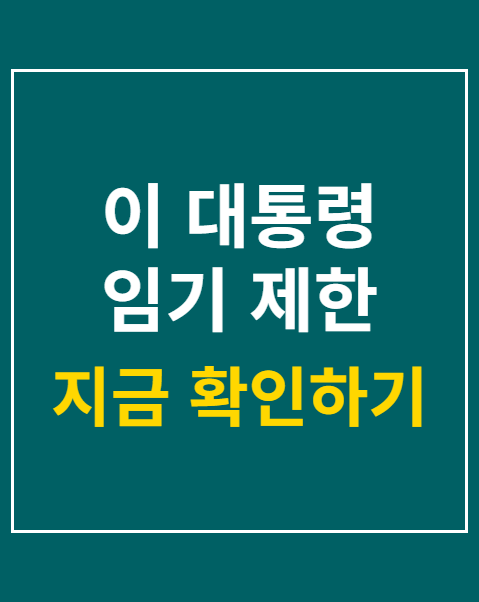 이 대통령 임기 제한