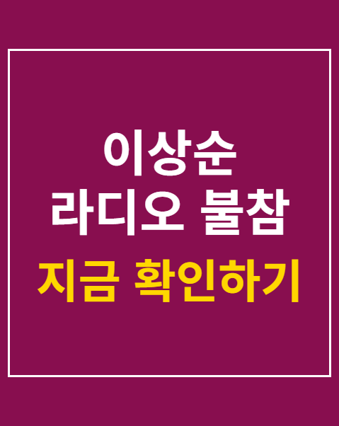이상순 라디오 불참