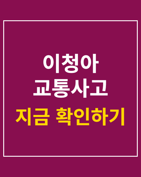 이청아 교통사고