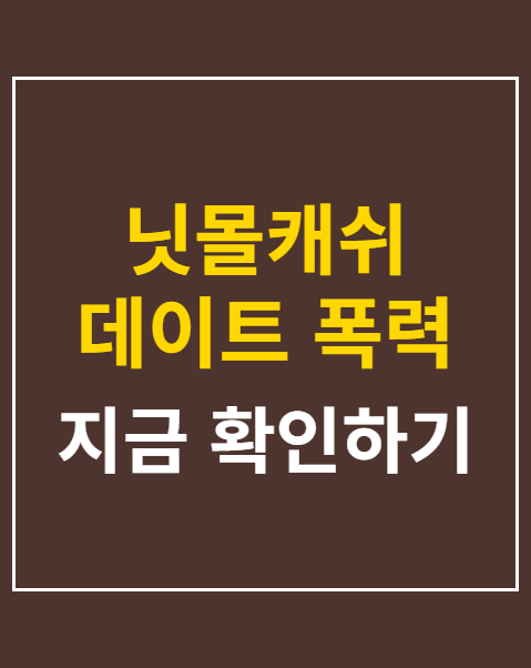 닛몰캐쉬 데이트 폭력 인정