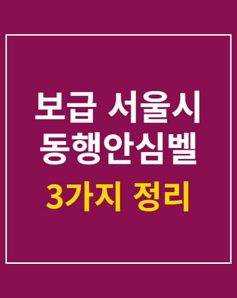 보급 서울시 동행안심벨 신청
