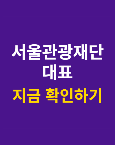서울관광재단 대표