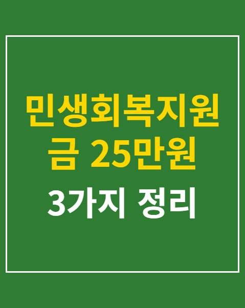 민생회복지원금 25만원 지급일