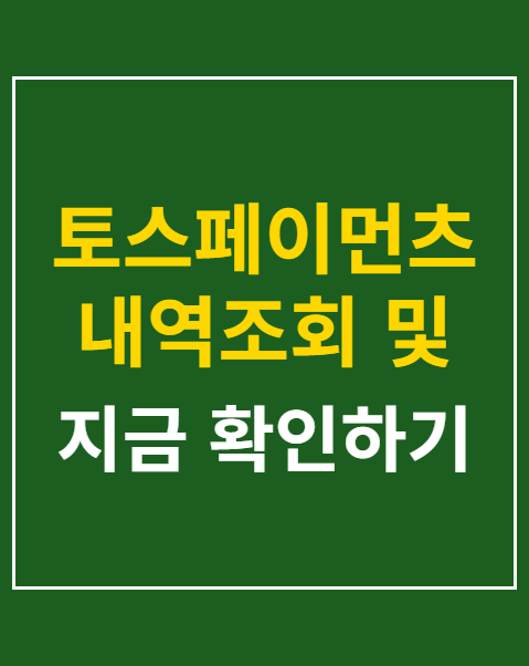 토스페이먼츠 내역조회