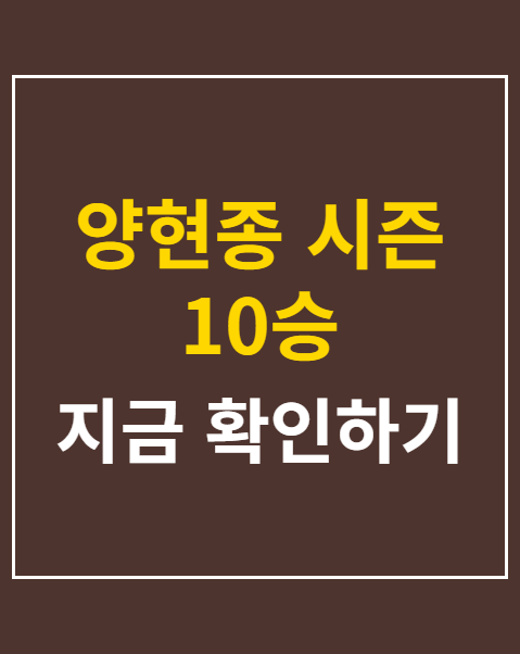 양현종 시즌 10승