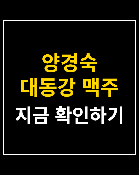 양경숙 대동강 맥주 사기