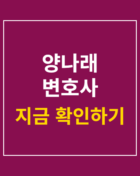양나래 변호사 결혼식