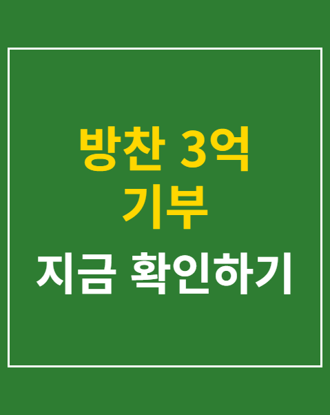 방찬 3억 기부