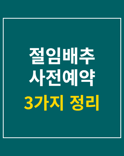 절임배추 사전예약