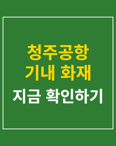 청주공항 기내 화재