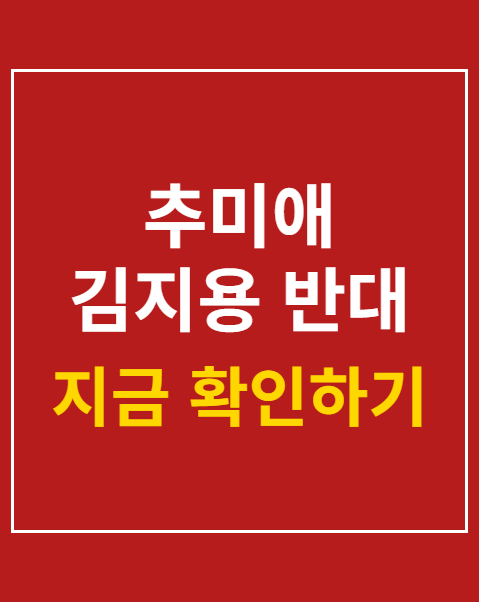 추미애 김지용 반대