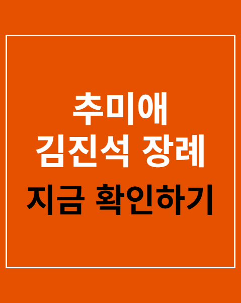 추미애 김진석 장례