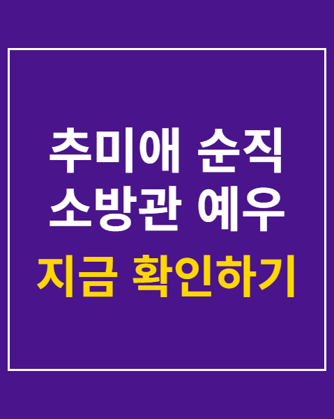 추미애 순직 소방관 예우