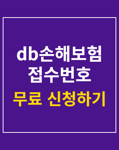 db손해보험 접수번호 조회
