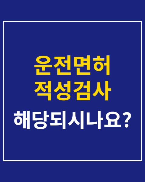 운전면허 적성검사 준비물