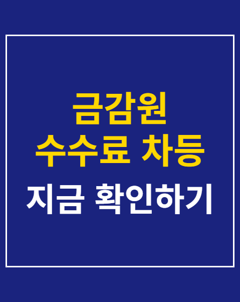 금감원 수수료 차등