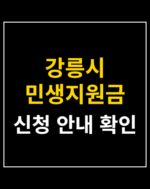 강릉시 민생지원금